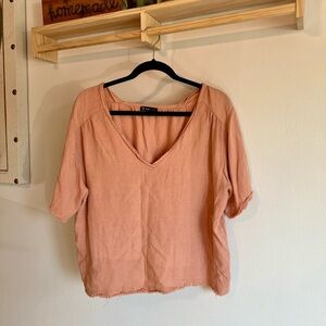 Very J Women's Blouse in Soft Peach